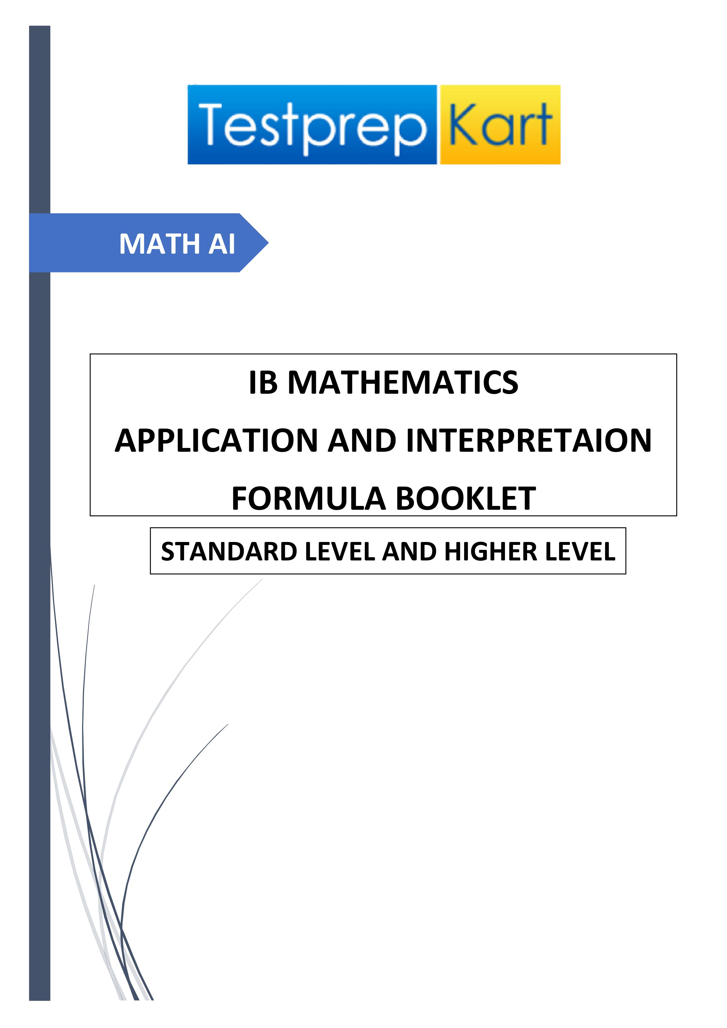 Download IB Mathematics Applications and Interpretation SL/HL booklet download